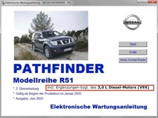Reparaturanleitung/Werkstatthandbuch Wartungsanleit. Nissan Pathfinder R51 v.USB