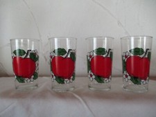 70er Glas  retro Saftglas  4 x