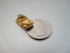 Kunst Deko Retro 1930s 50s 14K Gold Ausdrucks Volkswagen Käfer Auto Anhänger