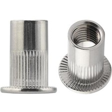 Nietmuttern Blindnietmuttern Flachkopf Einnietmuttern Gewindenieten V2A M3 - M12