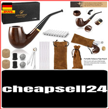 Holz Tabakpfeifen Set Ebenholz