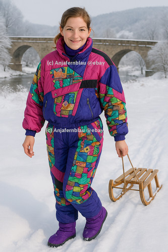 Skianzug glanznylon oldschool - skianzug,
