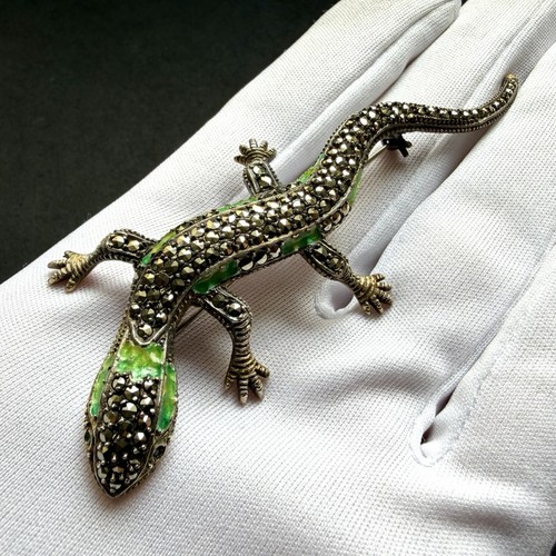 Vintage salamander brosche - vintage,