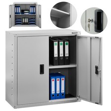 AREBOS Aktenschrank Büroschrank Lagerschrank Materialschrank Stahlschrank Grau