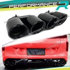 Auspuffblenden Doppelrohr Endrohre Schwarz für BMW X5 G05 X6 G06 X7 G07 19-2024