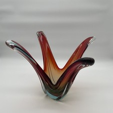 Große Murano Glasschale Rot