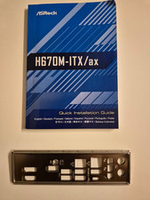 I/O IO Blende Shield für ASRock H670M-ITX/ax - inkl. Handbuch