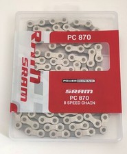 SRAM PC 870 Fahrradkette 6/7/8-fach 114 Glieder mit PowerLink silber