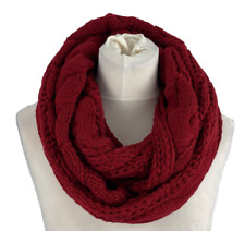 Schal Loop Schlauchschal Strickschal Damen Rot Weinrot Bordeaux Winter Boom It