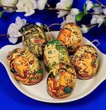 6 große OSTEREIER Holz