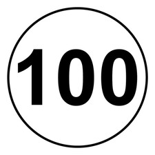 Aufkleber 100 km/h für Auto