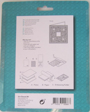 Cutting & Embossing Folder / Blumenranken / ausgestanzt:  Blüten + Quadrat