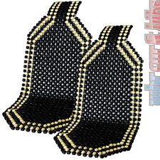 2x Holzkugel Sitzauflage schwarz Black Sitzaufleger Massage Holzperlen 39x127cm