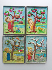 Gipsbilder 4 Jahreszeiten