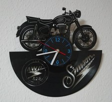 DDR - "AWO 425" Simson - Schallplattenuhr - Wanduhr - Vinyl - DDR Motiv