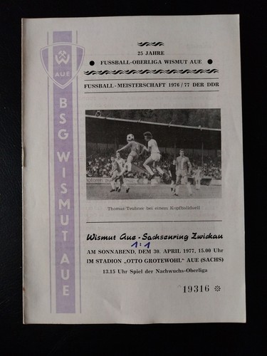Fußballprogramme wismut - fußballprogramme,