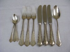 WMF 2100 Chippendale 10 Teile Tafelbesteck Echtsilber 800er