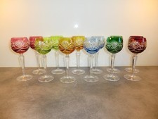 Nachtmann Bleikristall Weinrömer, Dekor 124, bunter Überfang