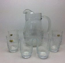 Luminarc arcoroc Fleur Saftkrug Krug + 6 x Wasserglas Saftglas Glas Set