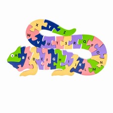 Alphabet holzpuzzle leguan - alphabet, mit