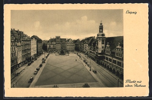 Ansichtskarte leipzig markt - leipzig,,