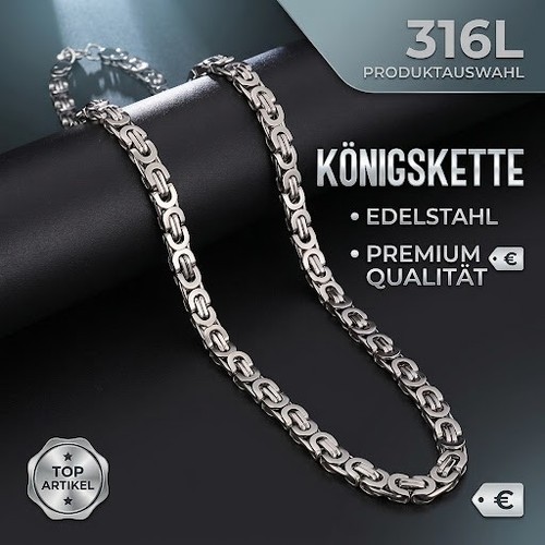 Edelstahl königskette herren - königskette,