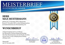 Meisterbrief diplom - meisterbrief,
