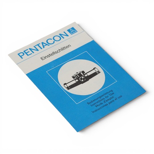 Pentacon einstellschlitten - pentacon,