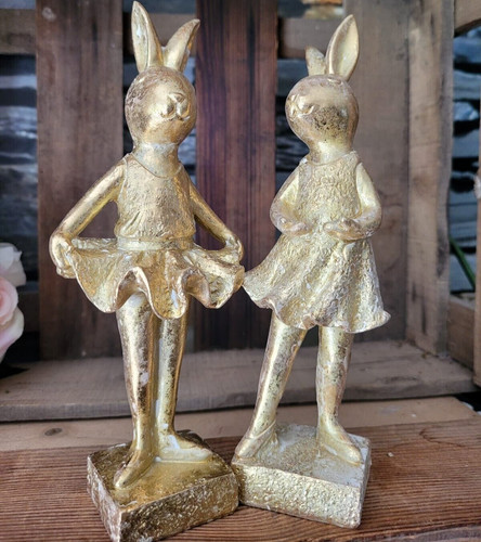 Gold hasen figuren ballett - x,
