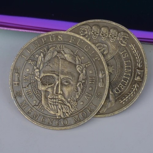 Münze memento mori tempus - memento,