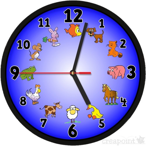 336 wanduhr tiere - ->, 12