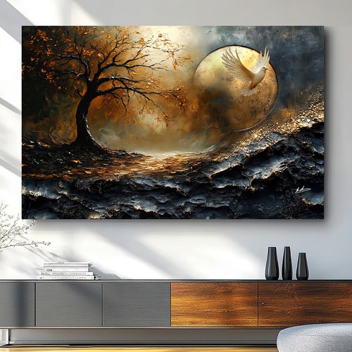 Leinwand bild landschaft - landschaft, baum