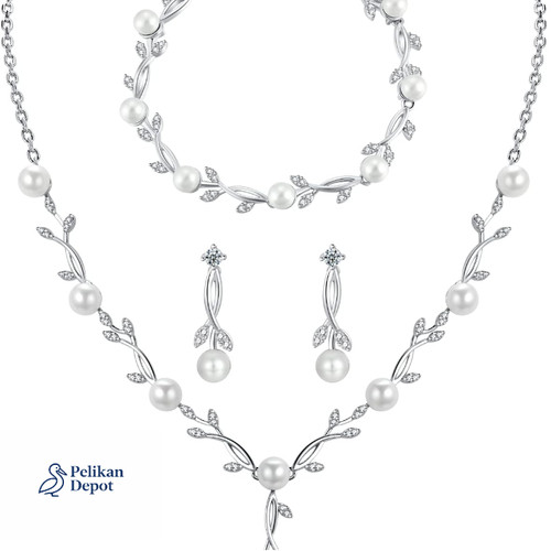 Silber hochzeit schmuckset - hochzeit,