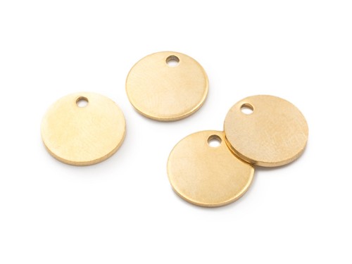 Edelstahl plättchen 12mm - edelstahl, rund