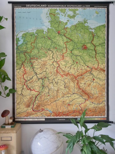 Vintage schulwandkarte - |,