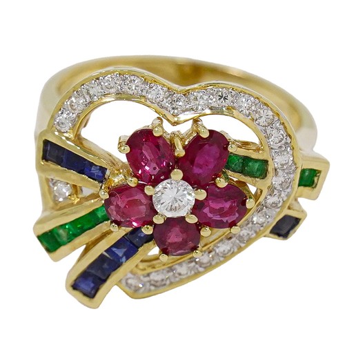 Rubin 14ct saphir smaragd - rubin, 1,14ct