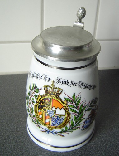 Bierkrug porzellan mit - bierkrug,