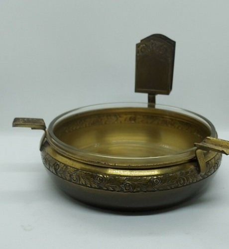 Alter messing aschenbecher mit - messing,