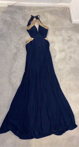 Blau und gold ballkleid - und,
