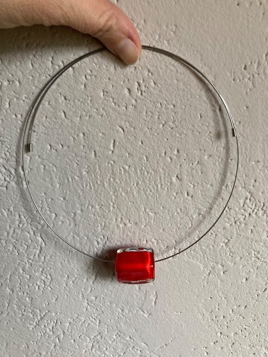 Collier murano glasperle rot - collier,