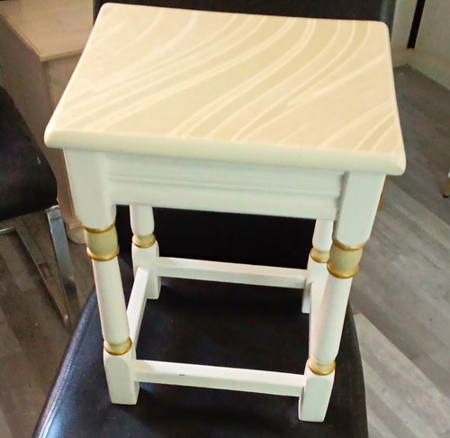 Hocker weiß aus holz - aus,