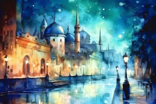 Wandbild aquarellmalerei der - wandbild:,