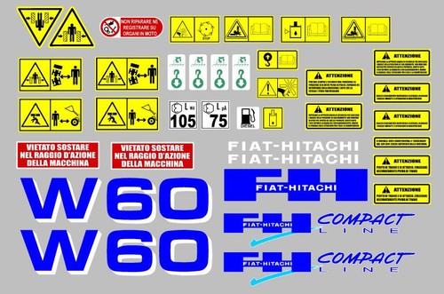Fiat hitachi decals - w, 60