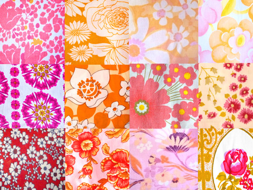 Vintage patchwork scraps 15cm - vintage,