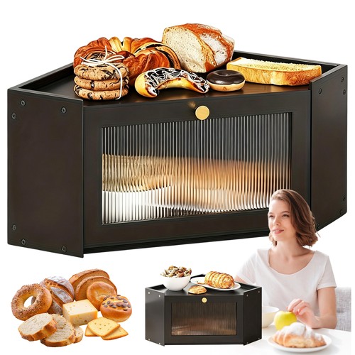 Bambus eckbrotkasten schwarz - bambus,