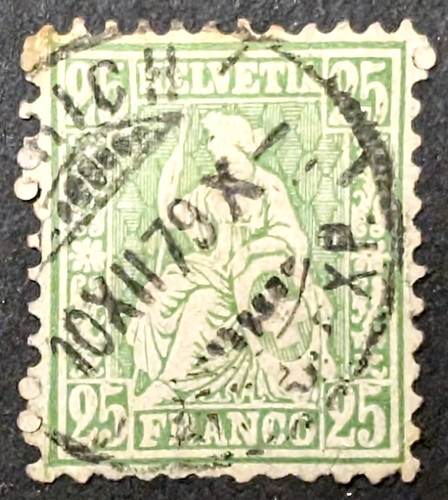 Schweiz 1868 sitzende helvetia - schweiz,