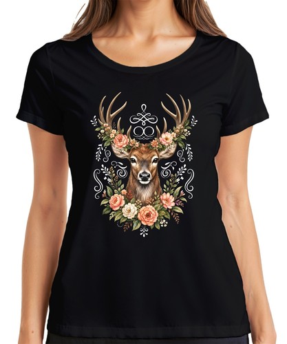 Eleganter hirsch blumenkranz - eleganter,