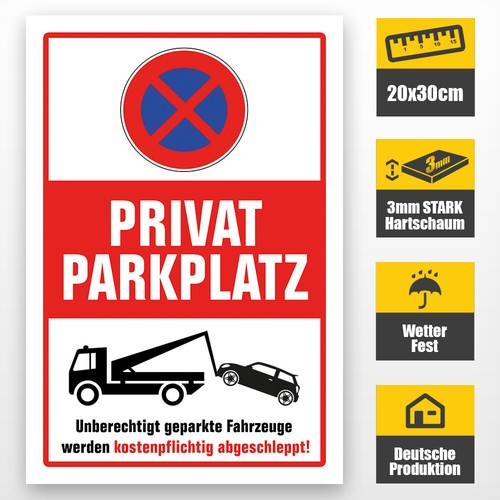 Privatparkplatz schild - privatparkplatz,