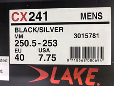 LAKE CX241 REFLEKTIERENDE SILBER/GRAU STRASSENSCHUHE EU40/USA 7,75