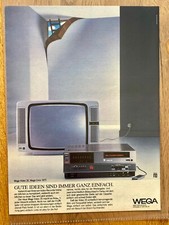 Wega Color 3071 Fernseher Video 35 Original 1982 Vintage Advert Werbung Reklame